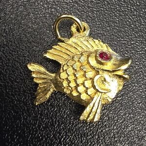Gold Fish Pendant Charm